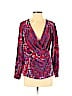Trina Turk 100% Silk Purple Long Sleeve Silk Top Size S - photo 1