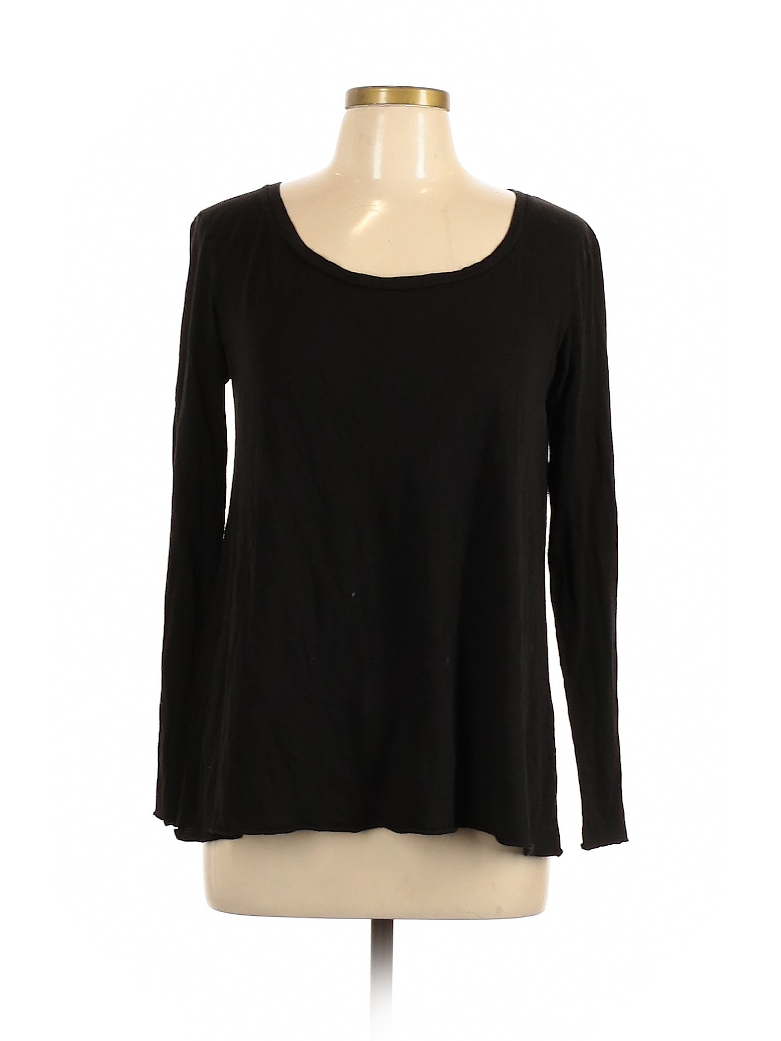 Zara Women Black Long Sleeve T-Shirt L | eBay