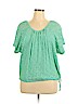 New Directions Green Short Sleeve Blouse Size XL (petite) - photo 1