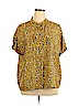 CAbi Yellow Short Sleeve Blouse Size XL - photo 1