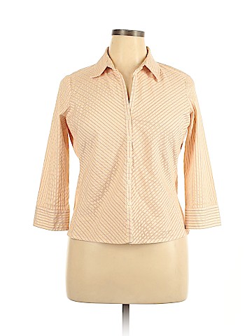 Worthington 3/4 Sleeve Button-Down Shirt (view 1)