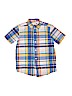 Old Navy 100% Cotton Plaid Blue Short Sleeve Button-Down Shirt Size 6 - 7 - photo 1