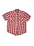 Wrangler Jeans Co 100% Cotton Plaid Red Short Sleeve Button-Down Shirt Size 6 - 7 - photo 1