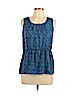 Banana Republic 100% Polyester Blue Sleeveless Blouse Size L (petite) - photo 1