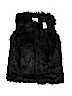 The Children's Place Solid Black Faux Fur Vest Size 16 - photo 1