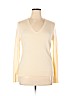 Lord & Taylor 100% Cashmere Ivory Cashmere Pullover Sweater Size XL - photo 1