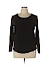 Ann Taylor LOFT 100% Cotton Black Long Sleeve T-Shirt Size XL - photo 1