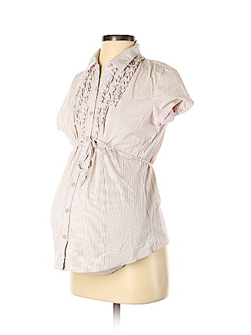 Motherhood Short Sleeve Button-Down Shirt (view 1)