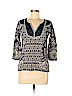 Lucky Brand Blue 3/4 Sleeve Top Size M - photo 1