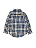 Crazy 8 100% Cotton Plaid Blue Long Sleeve Button-Down Shirt Size 8 - photo 2