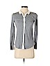 Ann Taylor LOFT 100% Cotton Gray Long Sleeve Button-Down Shirt Size XS (petite) - photo 1