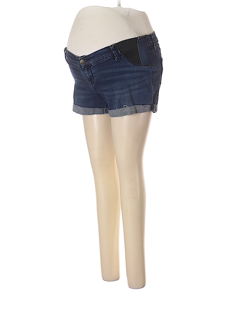 Isabel Maternity Blue Denim Shorts Size 6 - photo 1