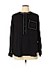 Lane Bryant 100% Polyester Black Long Sleeve Blouse Size 14 - photo 1