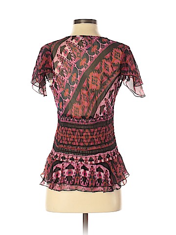 Diane von Furstenberg Short Sleeve Silk Top (view 2)