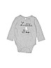 Baby Gap 100% Cotton Graphic Gray Long Sleeve Onesie Size 12-18 mo - photo 1