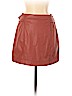 Free People 100% Polyurethane Orange Faux Leather Skirt Size 6 - photo 2