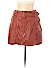 Free People 100% Polyurethane Orange Faux Leather Skirt Size 6 - photo 1