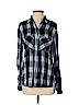 Express 100% Rayon Blue Long Sleeve Button-Down Shirt Size XS (petite) - photo 1