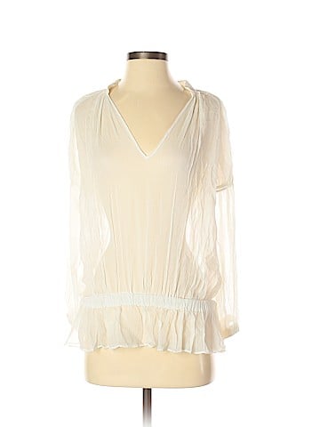 Vanessa Bruno Long Sleeve Silk Top (view 1)