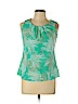 Banana Republic Factory Store 100% Polyester Green Sleeveless Blouse Size M (petite) - photo 1