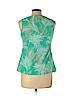 Banana Republic Factory Store 100% Polyester Green Sleeveless Blouse Size M (petite) - photo 2