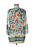 Figueroa & Flower 100% Polyester Blue 3/4 Sleeve Blouse Size M - photo 2