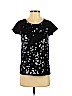 Ann Taylor LOFT 100% Cotton Black Short Sleeve Top Size S (petite) - photo 1