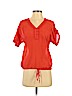 Ann Taylor LOFT Orange Short Sleeve Blouse Size XS (petite) - photo 1