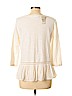 Ann Taylor LOFT 100% Cotton Ivory 3/4 Sleeve Top Size L (petite) - photo 2