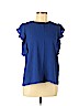 Tommy Hilfiger 100% Polyester Blue Short Sleeve Blouse Size M - photo 1