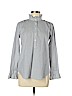 Ann Taylor Gray Long Sleeve Blouse Size M (petite) - photo 1