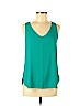 Ann Taylor LOFT Outlet 100% Rayon Teal Sleeveless Top Size M (petite) - photo 1