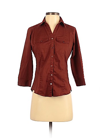 7th Avenue Design Studio New York & Company 3/4 Sleeve Button-Down Shirt (view 1)