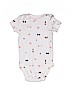 Carter's 100% Cotton White Short Sleeve Onesie 0-3 MO / 3 MO - photo 1