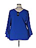 City Chic Blue Long Sleeve Blouse Size 18 Plus (M) - photo 2