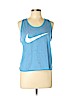 Nike 100% Polyester Blue Active Tank Size L - photo 1