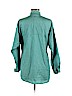 Diane von Furstenberg 100% Polyester Teal 3/4 Sleeve Button-Down Shirt Size M - photo 2