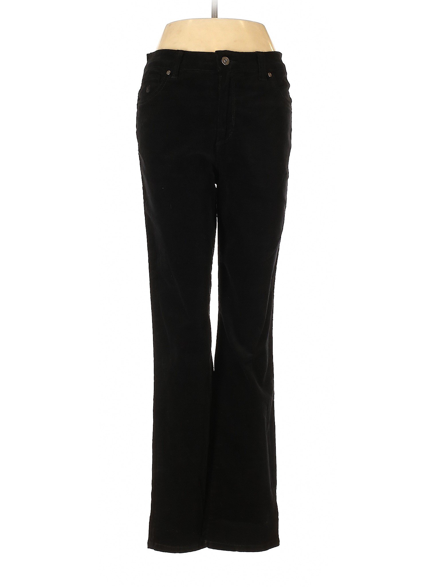 Gloria Vanderbilt Women Black Velour Pants 6 | eBay