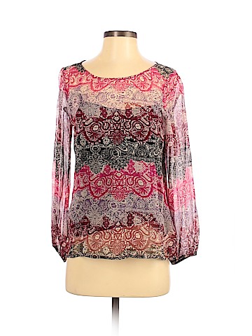 Ella Moss Long Sleeve Silk Top (view 1)