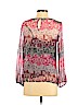 Ella Moss 100% Silk Pink Long Sleeve Silk Top Size S - photo 2