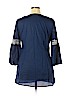 INC International Concepts 100% Cotton Blue 3/4 Sleeve Blouse Size 16 - photo 2