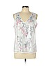 White House Black Market 100% Polyester White Sleeveless Top Size L (petite) - photo 1