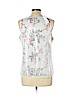 White House Black Market 100% Polyester White Sleeveless Top Size L (petite) - photo 2