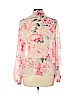 White House Black Market 100% Polyester Pink Long Sleeve Blouse Size 12 (petite) - photo 2