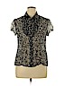 Style&Co 100% Polyester Black Short Sleeve Blouse Size 14 (petite) - photo 1