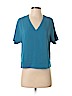 Cooper & Ella 100% Polyester Blue Short Sleeve Blouse Size XS - photo 1