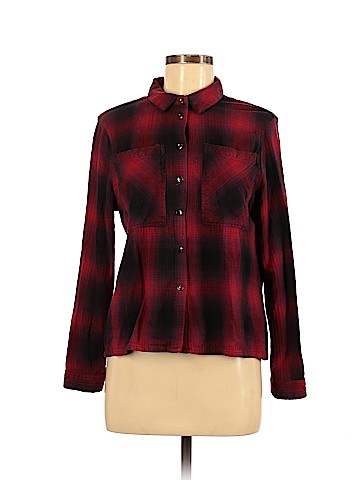 Topshop Long Sleeve Button-Down Shirt (view 1)