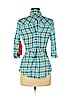 Seven7 Blue 3/4 Sleeve Button-Down Shirt Size M (petite) - photo 2