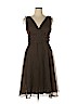 Connected Apparel 100% Polyester Brown Casual Dress Size 14 - photo 1