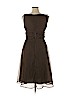 Connected Apparel 100% Polyester Brown Casual Dress Size 14 - photo 2